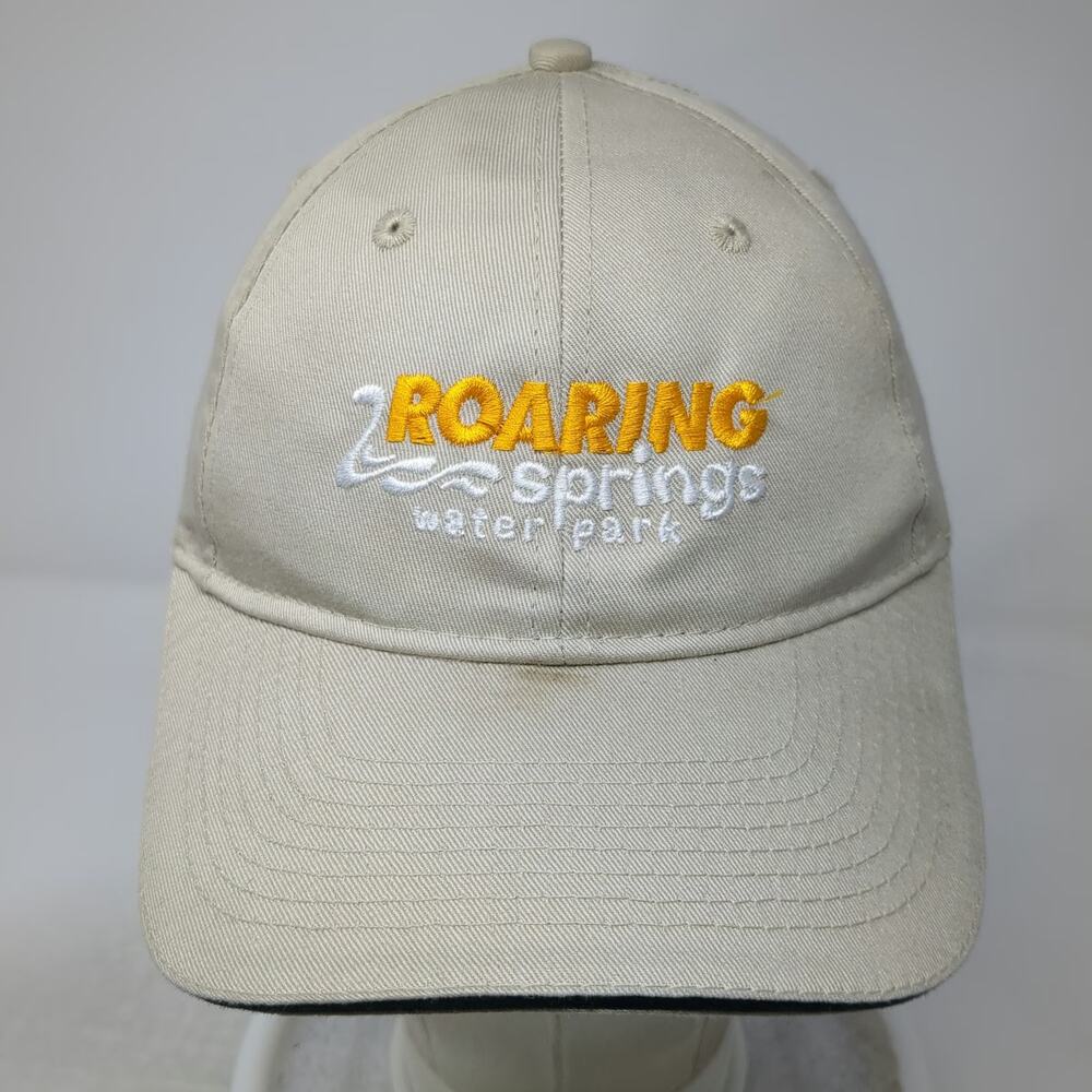 Port & Company Baseball Cap Beige One Size Roaring Springs Water Park Logo Hat View 2
